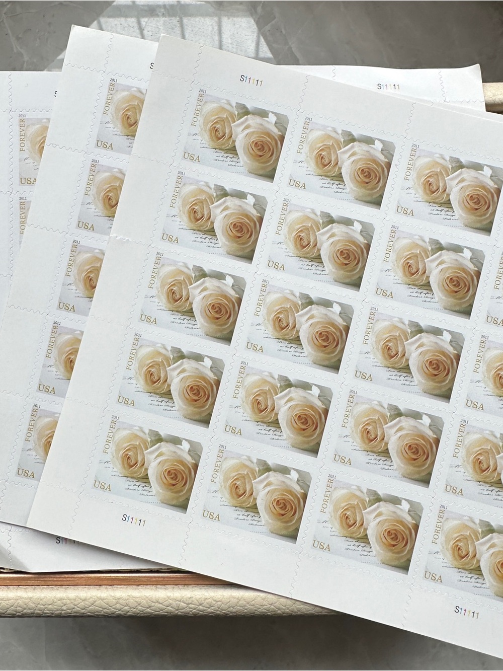 White Rose Forever Stamps 1000 - Pack of Commemorative Sheets